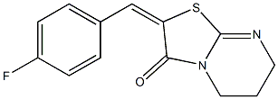 2-[(E)-(4-fluorophenyl)methylidene]-6,7-dihydro-5H-[1,3]thiazolo[3,2-a]pyrimidin-3(2H)-one 化学構造式