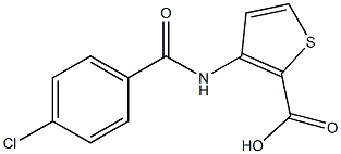 3-[(4-chlorobenzoyl)amino]-2-thiophenecarboxylic acid 结构式
