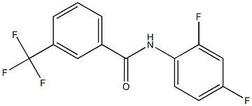 N-(2,4-difluorophenyl)-3-(trifluoromethyl)benzenecarboxamide Struktur