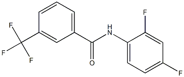 N-(2,4-difluorophenyl)-3-(trifluoromethyl)benzenecarboxamide,,结构式