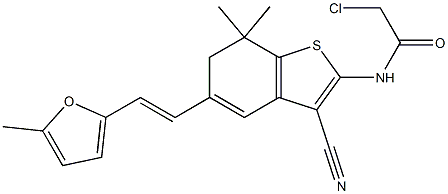 2-Chloro-N-{3-cyano-7,7-dimethyl-5-[2-(5-methyl-furan-2-yl)-vinyl]-6,7-dihydro-benzo[b]thiophen-2-yl}-acetamide