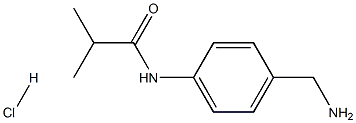 N-[4-(aminomethyl)phenyl]-2-methylpropanamide hydrochloride, 1172778-29-8, 结构式