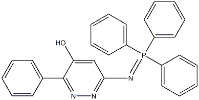 3-phenyl-6-[(1,1,1-triphenyl-lambda~5~-phosphanylidene)amino]pyridazin-4-ol Struktur