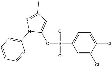 3-methyl-1-phenyl-1H-pyrazol-5-yl 3,4-dichlorobenzene-1-sulfonate,,结构式