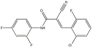 N1-(2,4-difluorophenyl)-3-(2-chloro-6-fluorophenyl)-2-cyanoacrylamide Structure