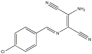 2-amino-3-[(4-chlorobenzylidene)amino]but-2-enedinitrile Struktur