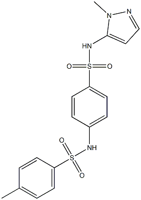 N1-(1-methyl-1H-pyrazol-5-yl)-4-{[(4-methylphenyl)sulfonyl]amino}benzene-1- sulfonamide Structure