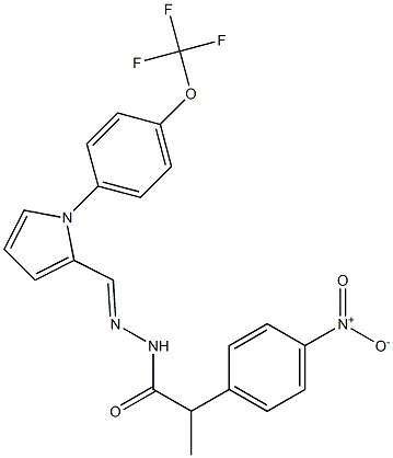 2-(4-nitrophenyl)-N'-((E)-{1-[4-(trifluoromethoxy)phenyl]-1H-pyrrol-2-yl}methylidene)propanohydrazide Structure