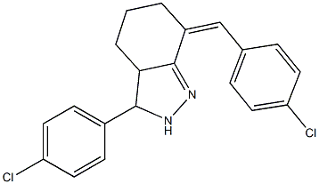 7-(4-chlorobenzylidene)-3-(4-chlorophenyl)-3,3a,4,5,6,7-hexahydro-2H-indazole|