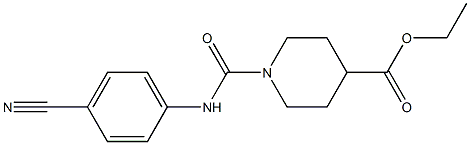 ethyl 1-{[(4-cyanophenyl)amino]carbonyl}piperidine-4-carboxylate 化学構造式