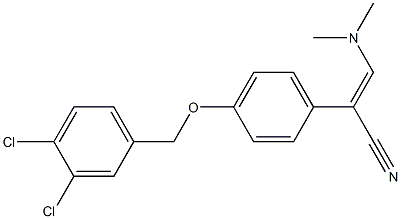 2-{4-[(3,4-dichlorobenzyl)oxy]phenyl}-3-(dimethylamino)acrylonitrile 化学構造式