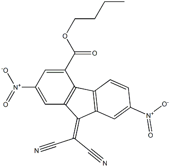 butyl 9-(dicyanomethylidene)-2,7-dinitro-9H-fluorene-4-carboxylate Structure