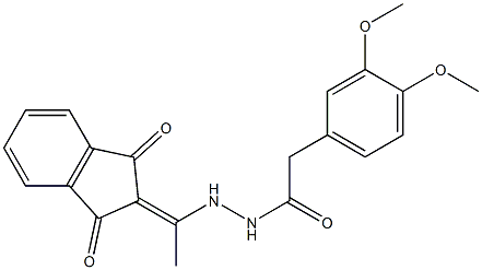 2-(3,4-dimethoxyphenyl)-N'-[1-(1,3-dioxo-1,3-dihydro-2H-inden-2-yliden)ethyl]acetohydrazide