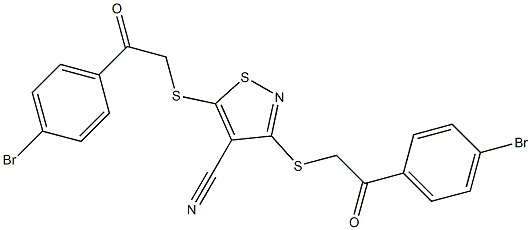 3,5-di{[2-(4-bromophenyl)-2-oxoethyl]thio}isothiazole-4-carbonitrile|