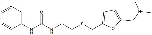 N-{2-[({5-[(dimethylamino)methyl]-2-furyl}methyl)thio]ethyl}-N'-phenylurea Structure