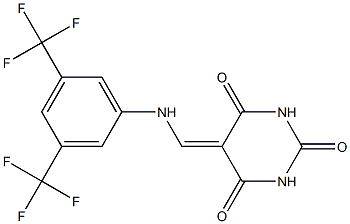 5-{[3,5-di(trifluoromethyl)anilino]methylidene}hexahydropyrimidine-2,4,6-trione 结构式