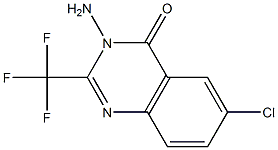 3-amino-6-chloro-2-(trifluoromethyl)-4(3H)-quinazolinone,,结构式