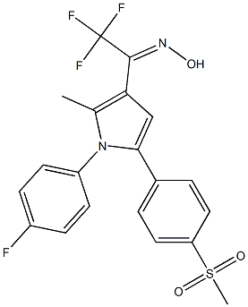  2,2,2-trifluoro-1-{1-(4-fluorophenyl)-2-methyl-5-[4-(methylsulfonyl)phenyl]-1H-pyrrol-3-yl}-1-ethanone oxime