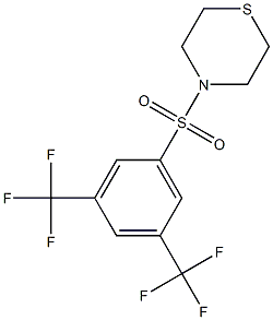 4-{[3,5-di(trifluoromethyl)phenyl]sulfonyl}thiomorpholine Struktur