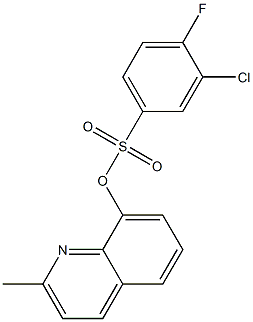 2-methyl-8-quinolyl 3-chloro-4-fluorobenzene-1-sulfonate Structure