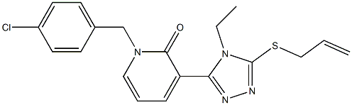 3-[5-(allylsulfanyl)-4-ethyl-4H-1,2,4-triazol-3-yl]-1-(4-chlorobenzyl)-2(1H)-pyridinone|