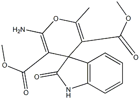 2'-amino-3',5'-dimethoxycarbonyl-6'-methylspiro(indoline-3,4-[1H]pyran)-2-one Structure