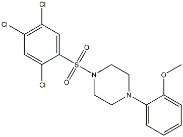 1-(2-methoxyphenyl)-4-[(2,4,5-trichlorophenyl)sulfonyl]piperazine Structure
