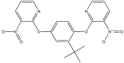 2-{2-(tert-butyl)-4-[(3-nitro-2-pyridyl)oxy]phenoxy}-3-nitropyridine 化学構造式