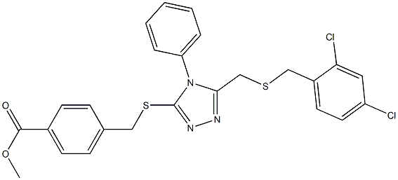 methyl 4-{[(5-{[(2,4-dichlorobenzyl)sulfanyl]methyl}-4-phenyl-4H-1,2,4-triazol-3-yl)sulfanyl]methyl}benzenecarboxylate|