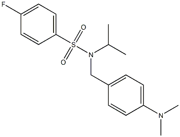 N1-[4-(dimethylamino)benzyl]-N1-isopropyl-4-fluorobenzene-1-sulfonamide 结构式