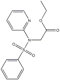 ethyl 2-[(phenylsulfonyl)(2-pyridinyl)amino]acetate Structure