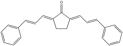 2,5-di(3-phenylprop-2-enylidene)cyclopentan-1-one Struktur