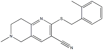 6-methyl-2-[(2-methylbenzyl)sulfanyl]-5,6,7,8-tetrahydro[1,6]naphthyridine-3-carbonitrile Structure