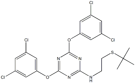 N2-[2-(tert-butylthio)ethyl]-4,6-di(3,5-dichlorophenoxy)-1,3,5-triazin-2-amine