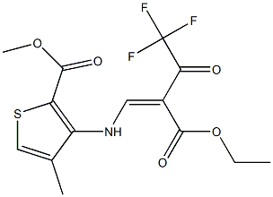 methyl 3-{[2-(ethoxycarbonyl)-4,4,4-trifluoro-3-oxobut-1-enyl]amino}-4-meth ylthiophene-2-carboxylate|