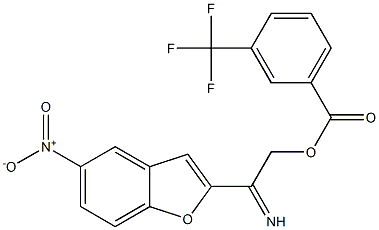 5-nitro-2-({[3-(trifluoromethyl)benzoyl]oxy}ethanimidoyl)-1-benzofuran,,结构式