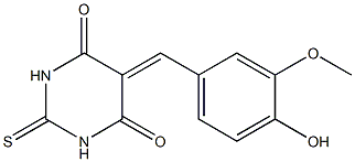 5-(4-hydroxy-3-methoxybenzylidene)-2-thioxohexahydropyrimidine-4,6-dione|