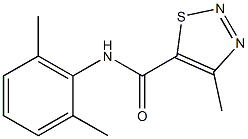 N5-(2,6-dimethylphenyl)-4-methyl-1,2,3-thiadiazole-5-carboxamide,,结构式