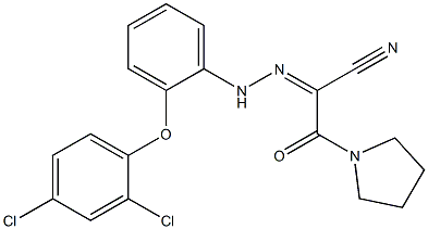 2-{2-[2-(2,4-dichlorophenoxy)phenyl]hydrazono}-3-oxo-3-tetrahydro-1H-pyrrol-1-ylpropanenitrile