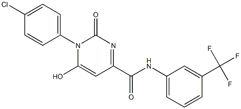 1-(4-chlorophenyl)-6-hydroxy-2-oxo-N-[3-(trifluoromethyl)phenyl]-1,2-dihydro-4-pyrimidinecarboxamide|