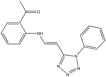 1-(2-{[2-(1-phenyl-1H-1,2,3,4-tetraazol-5-yl)vinyl]amino}phenyl)ethan-1-one,,结构式