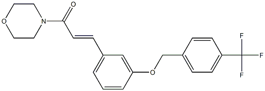 (E)-1-morpholino-3-(3-{[4-(trifluoromethyl)benzyl]oxy}phenyl)-2-propen-1-one Struktur