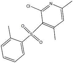 2-chloro-4,6-dimethyl-3-[(2-methylphenyl)sulfonyl]pyridine