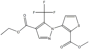 ethyl 1-[2-(methoxycarbonyl)-3-thienyl]-5-(trifluoromethyl)-1H-pyrazole-4-carboxylate 化学構造式