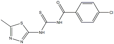 N-(4-chlorobenzoyl)-N'-(5-methyl-1,3,4-thiadiazol-2-yl)thiourea Structure