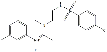 N-{(Z)-1-[(2-{[(4-chlorophenyl)sulfonyl]amino}ethyl)(methyl)amino]ethylidene}-3,5-dimethylbenzenaminium iodide