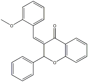3-(2-methoxybenzylidene)-2-phenylchroman-4-one,,结构式