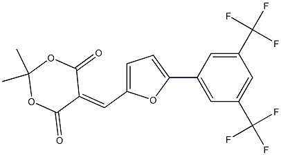  5-({5-[3,5-di(trifluoromethyl)phenyl]-2-furyl}methylidene)-2,2-dimethyl-1,3-dioxane-4,6-dione