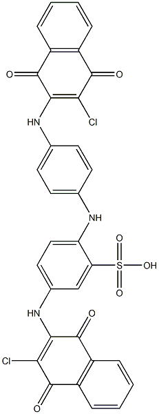 5-[(3-chloro-1,4-dioxo-1,4-dihydronaphthalen-2-yl)amino]-2-{4-[(3-chloro-1, 4-dioxo-1,4-dihydronaphthalen-2-yl)amino]anilino}benzene-1-sulfonic acid|