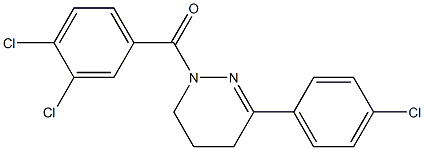 [3-(4-chlorophenyl)-5,6-dihydro-1(4H)-pyridazinyl](3,4-dichlorophenyl)methanone 化学構造式